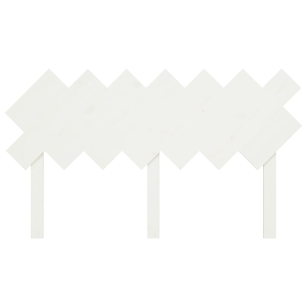 vidaXL Wezgłowie łóżka, białe, 141x3x80,5 cm, lite drewno sosnowe