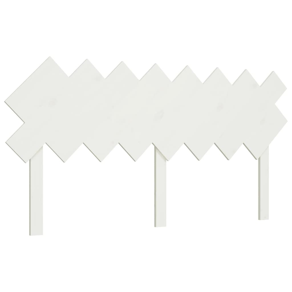 vidaXL Wezgłowie łóżka, białe, 159,5x3x80,5 cm, lite drewno sosnowe
