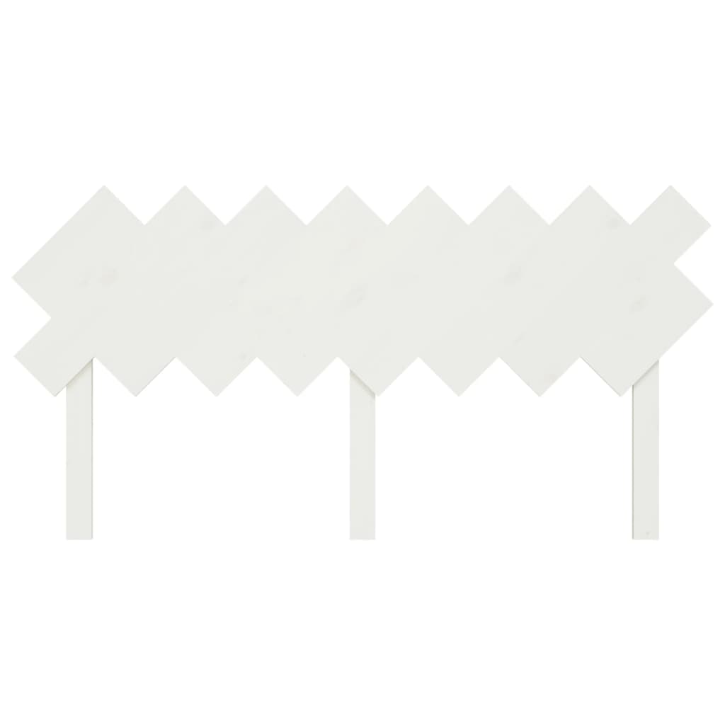 vidaXL Wezgłowie łóżka, białe, 159,5x3x80,5 cm, lite drewno sosnowe