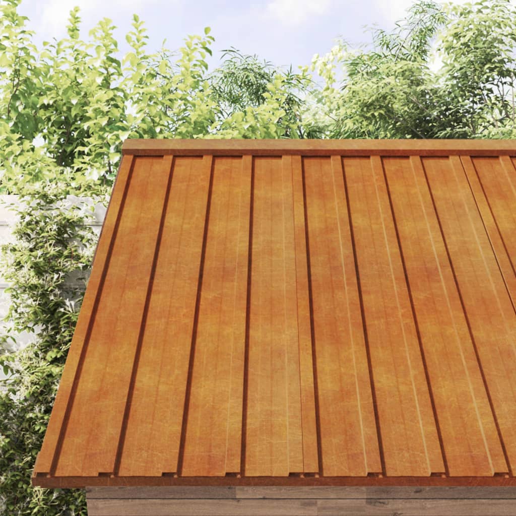 vidaXL Panele dachowe, 36 szt., rdzawe, 100x44 cm, stal kortenowska