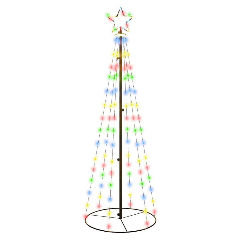 vidaXL Choinka stożkowa, 108 kolorowych diod LED, 70x180 cm