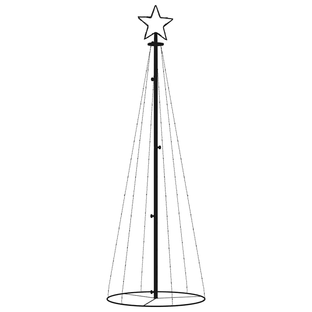vidaXL Choinka stożkowa, 108 kolorowych diod LED, 70x180 cm