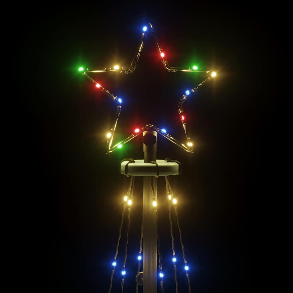 vidaXL Choinka stożkowa, 108 kolorowych diod LED, 70x180 cm