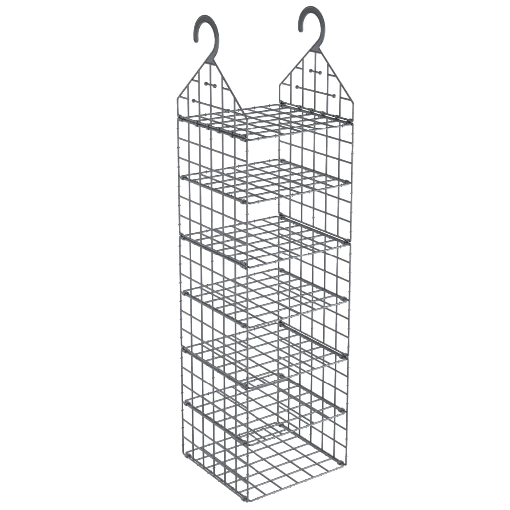 vidaXL Wiszący organizer do szafy z 7 półkami
