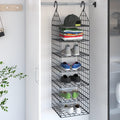 vidaXL Wiszący organizer do szafy z 7 półkami