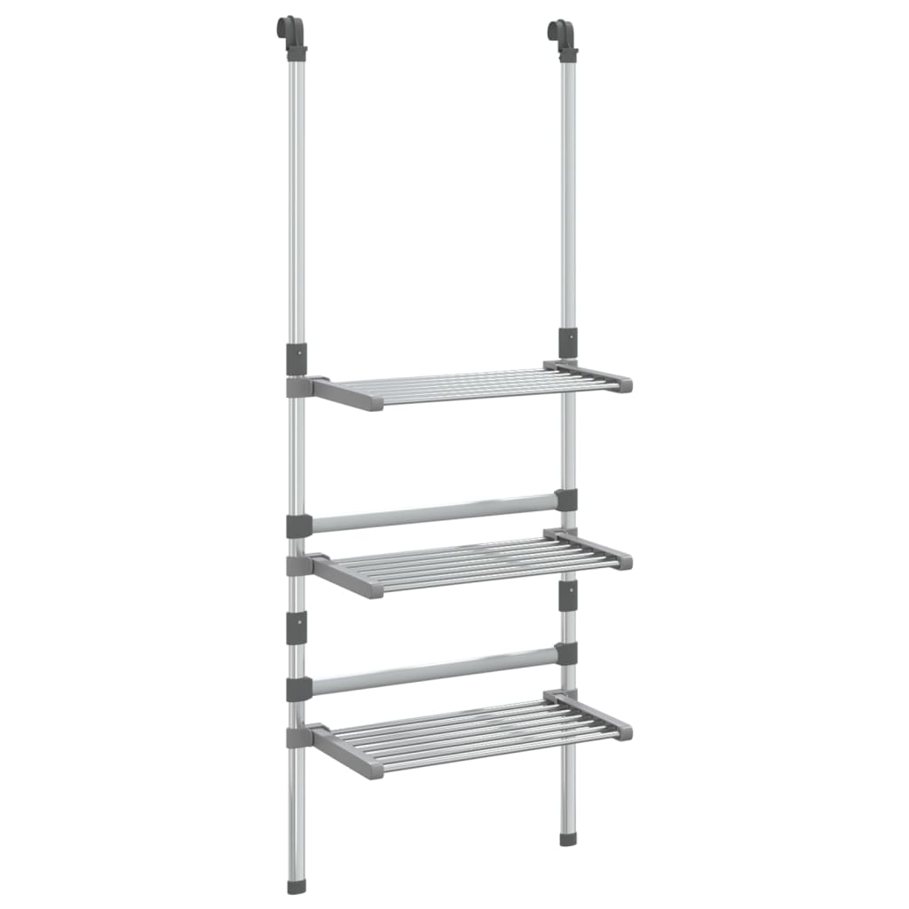 vidaXL Wisząca suszarka na pranie, 3-poziomowa, aluminium