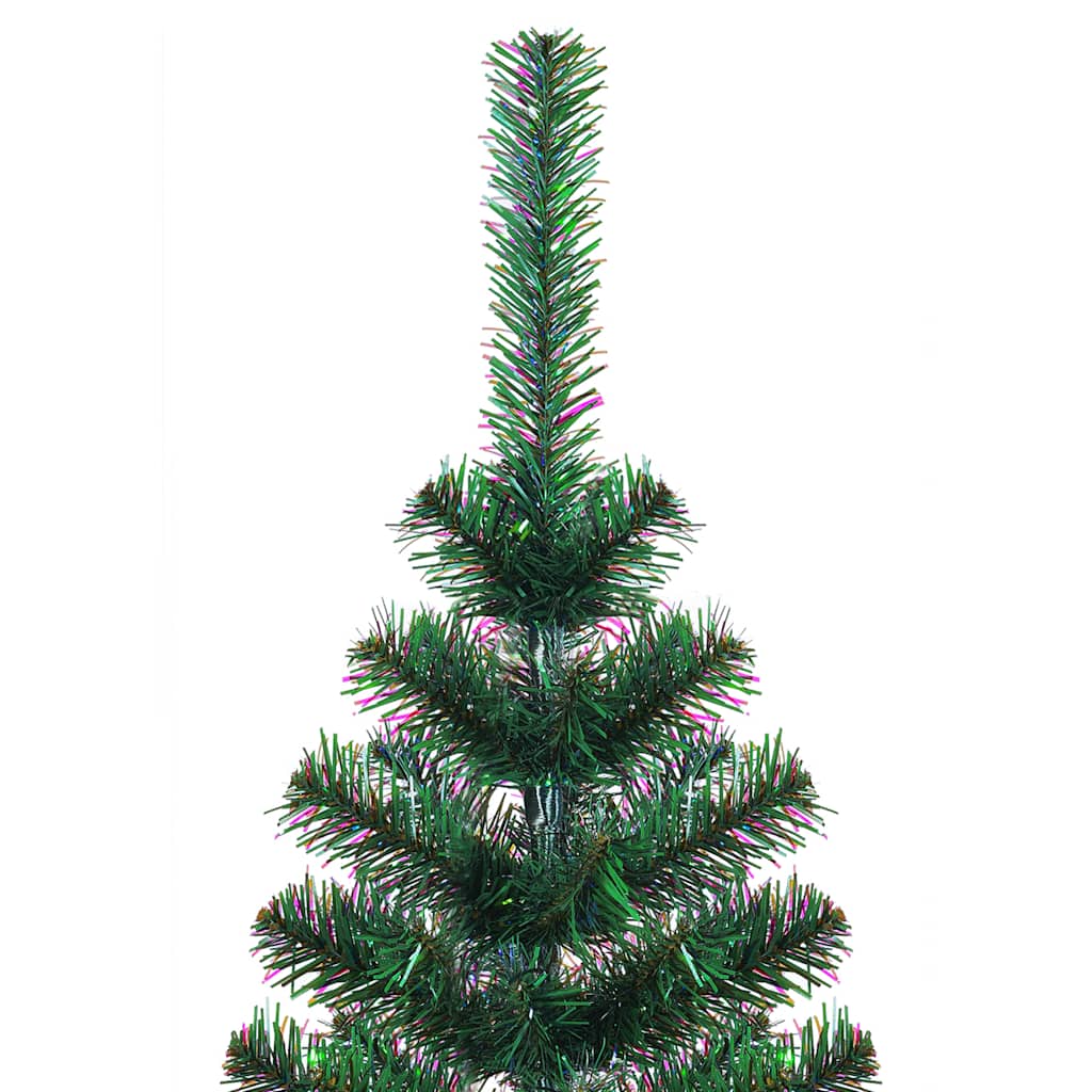 vidaXL Sztuczna choinka z opalizującymi końcówkami, zielona, 120 cm