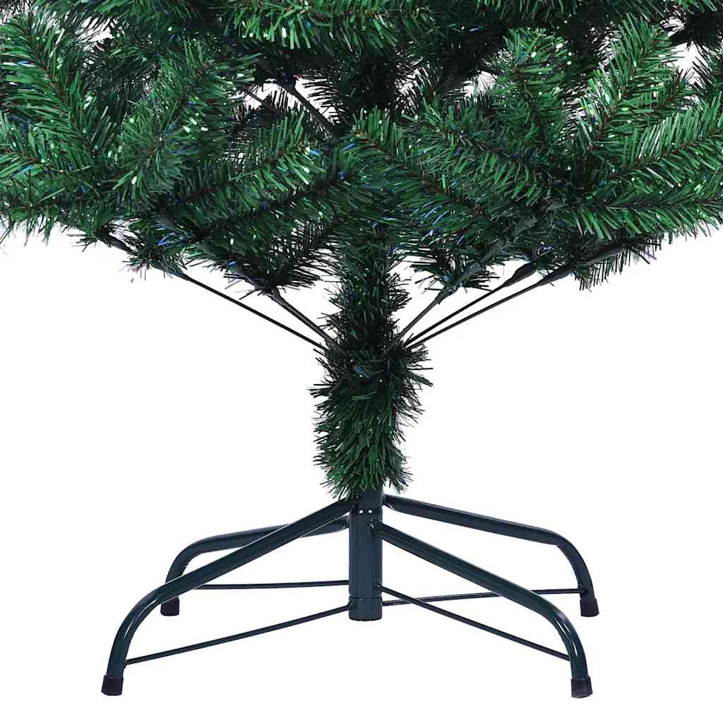 vidaXL Sztuczna choinka z opalizującymi końcówkami, zielona, 120 cm