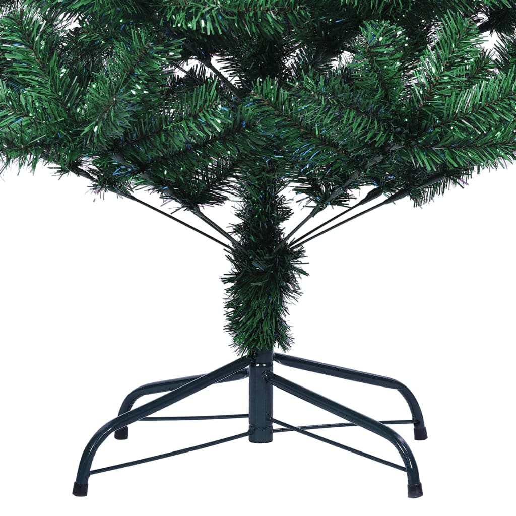 vidaXL Sztuczna choinka z opalizującymi końcówkami, zielona, 150 cm