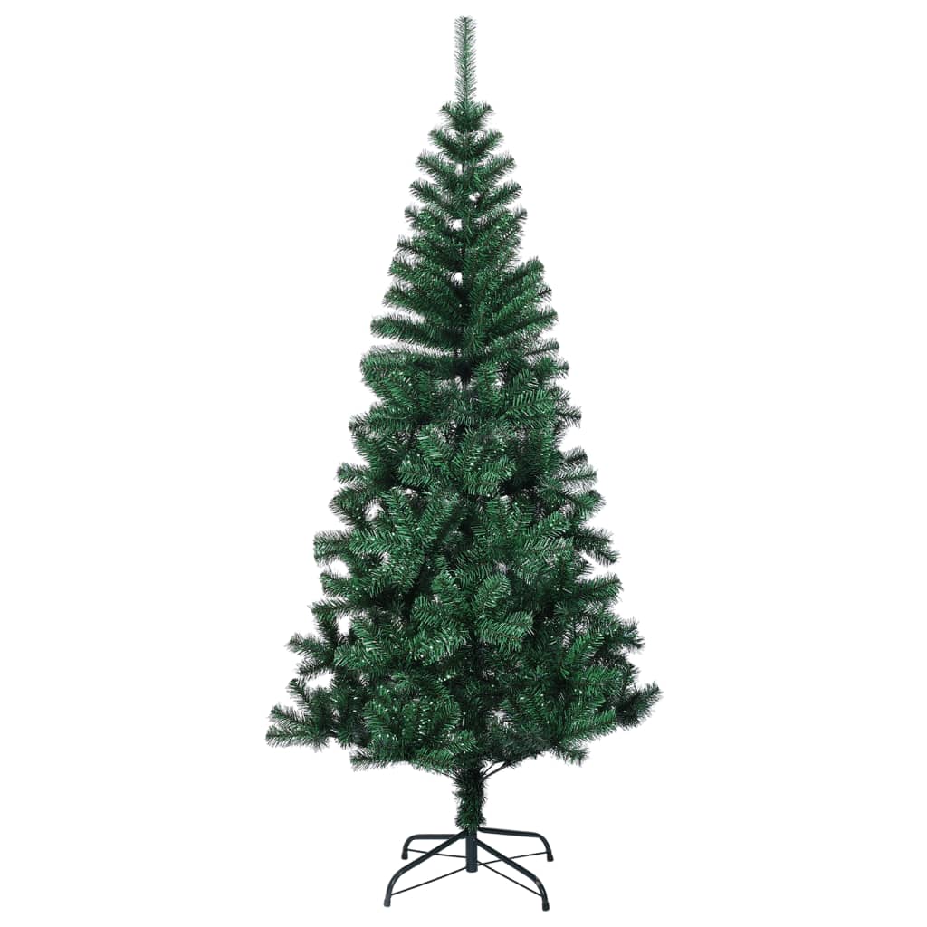 vidaXL Sztuczna choinka z opalizującymi końcówkami, zielona, 180 cm