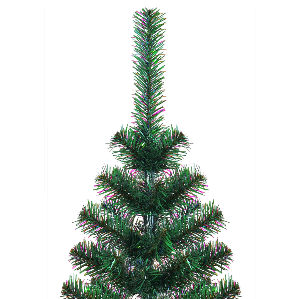 vidaXL Sztuczna choinka z opalizującymi końcówkami, zielona, 210 cm