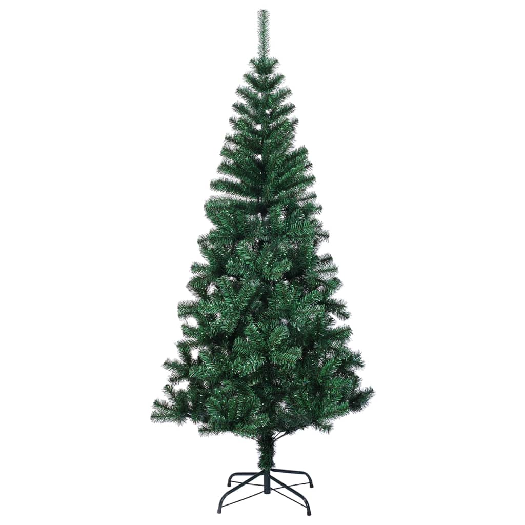 vidaXL Sztuczna choinka z opalizującymi końcówkami, zielona, 240 cm