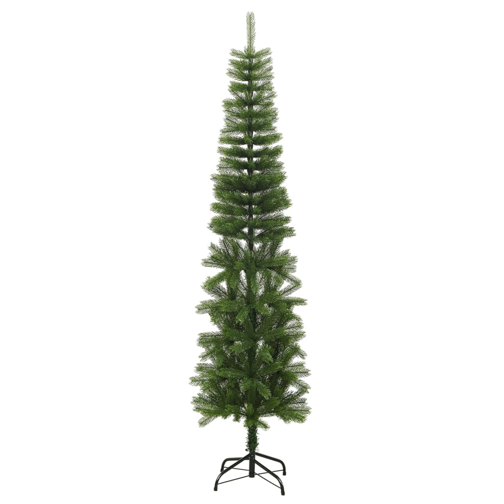 vidaXL Sztuczna, smukła choinka ze stojakiem, 240 cm, PE