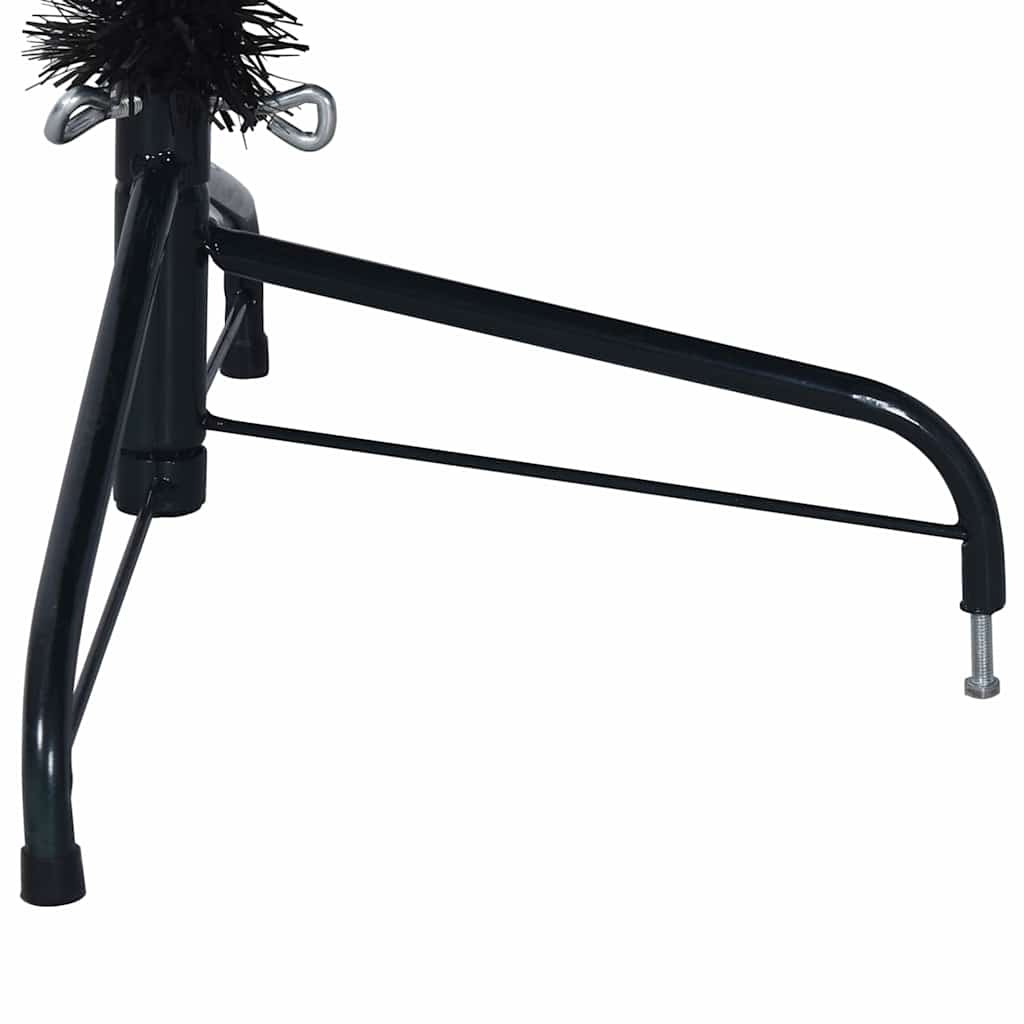 vidaXL Sztuczna choinka połówka ze stojakiem, czarna, 240 cm, PVC