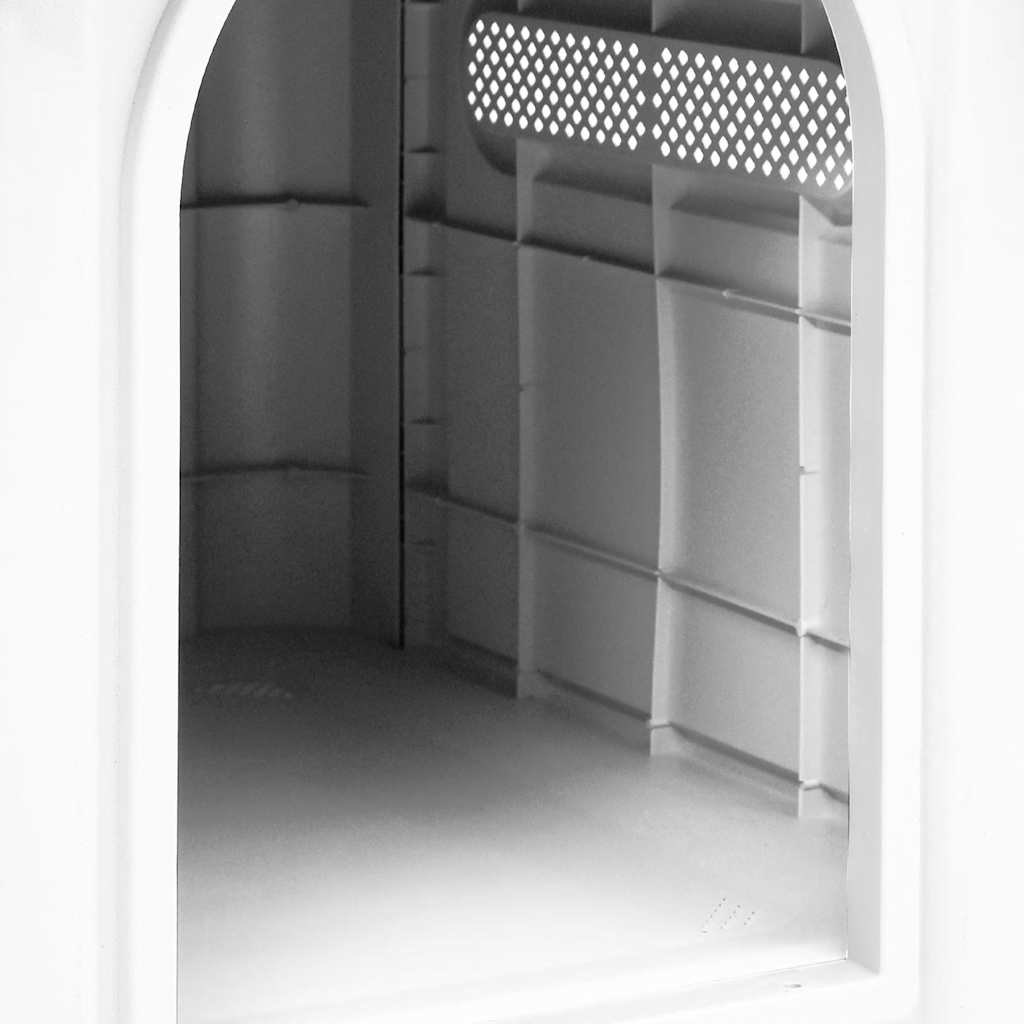 vidaXL Buda dla psa szara 59x75x66 cm Polipropylen