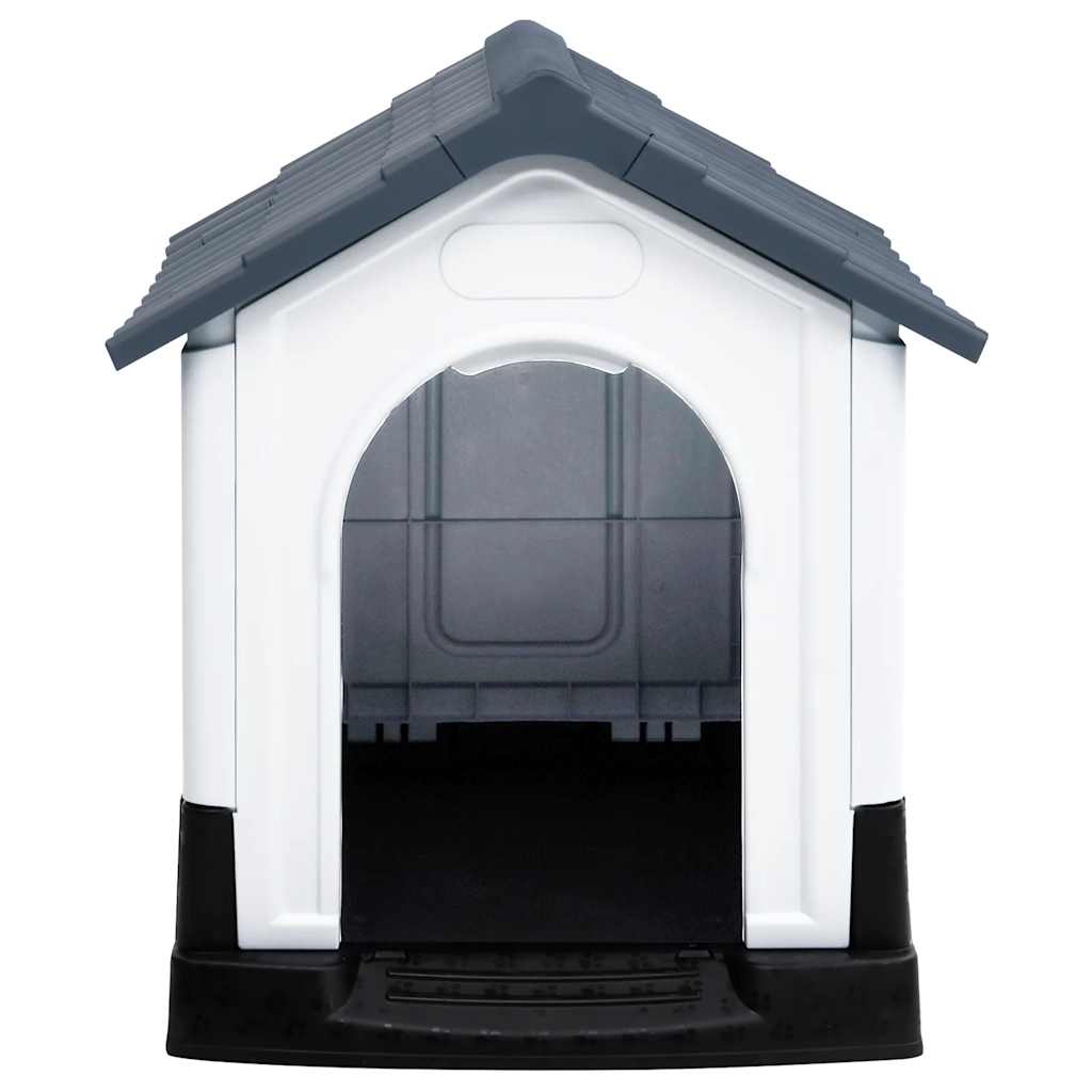 vidaXL Buda dla psa szara 57x68x66 cm Polipropylen