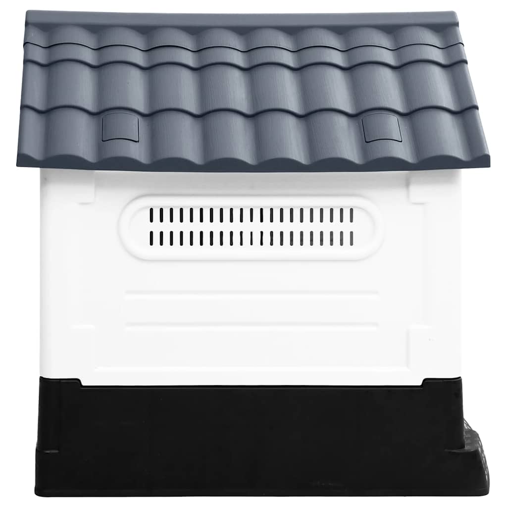 vidaXL Buda dla psa szara 57x68x66 cm Polipropylen