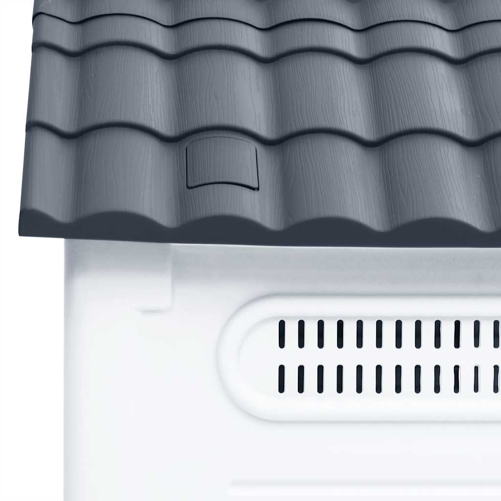 vidaXL Buda dla psa szara 57x68x66 cm Polipropylen