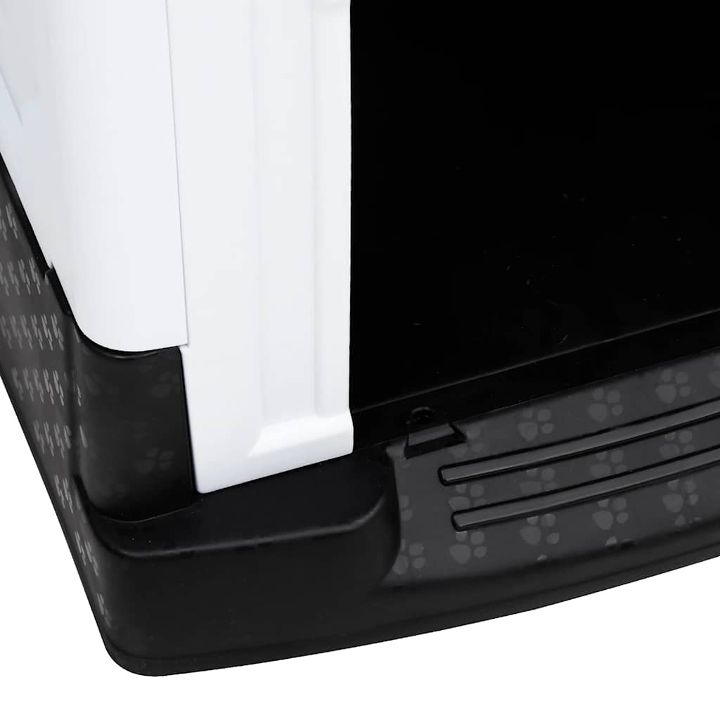 vidaXL Buda dla psa szara 57x68x66 cm Polipropylen