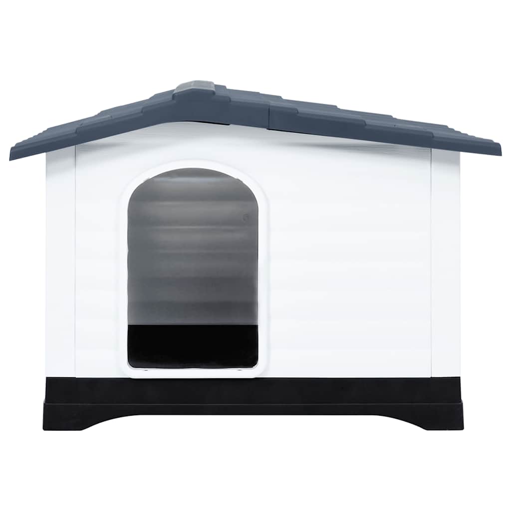vidaXL Buda dla psa szara 90,5x68x66 cm Polipropylen