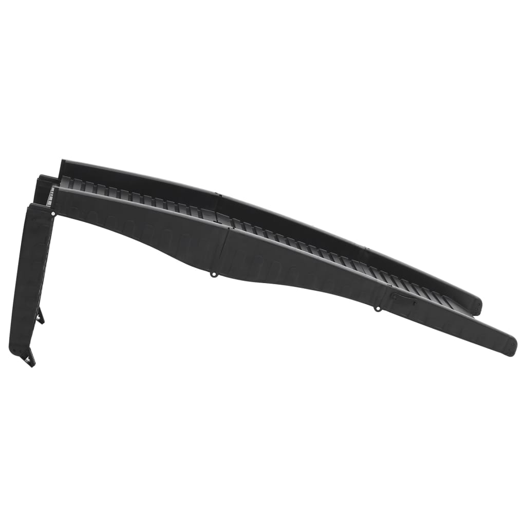 vidaXL Składana rampa dla psów, czarna, 153x40x12,5 cm, plastikowa