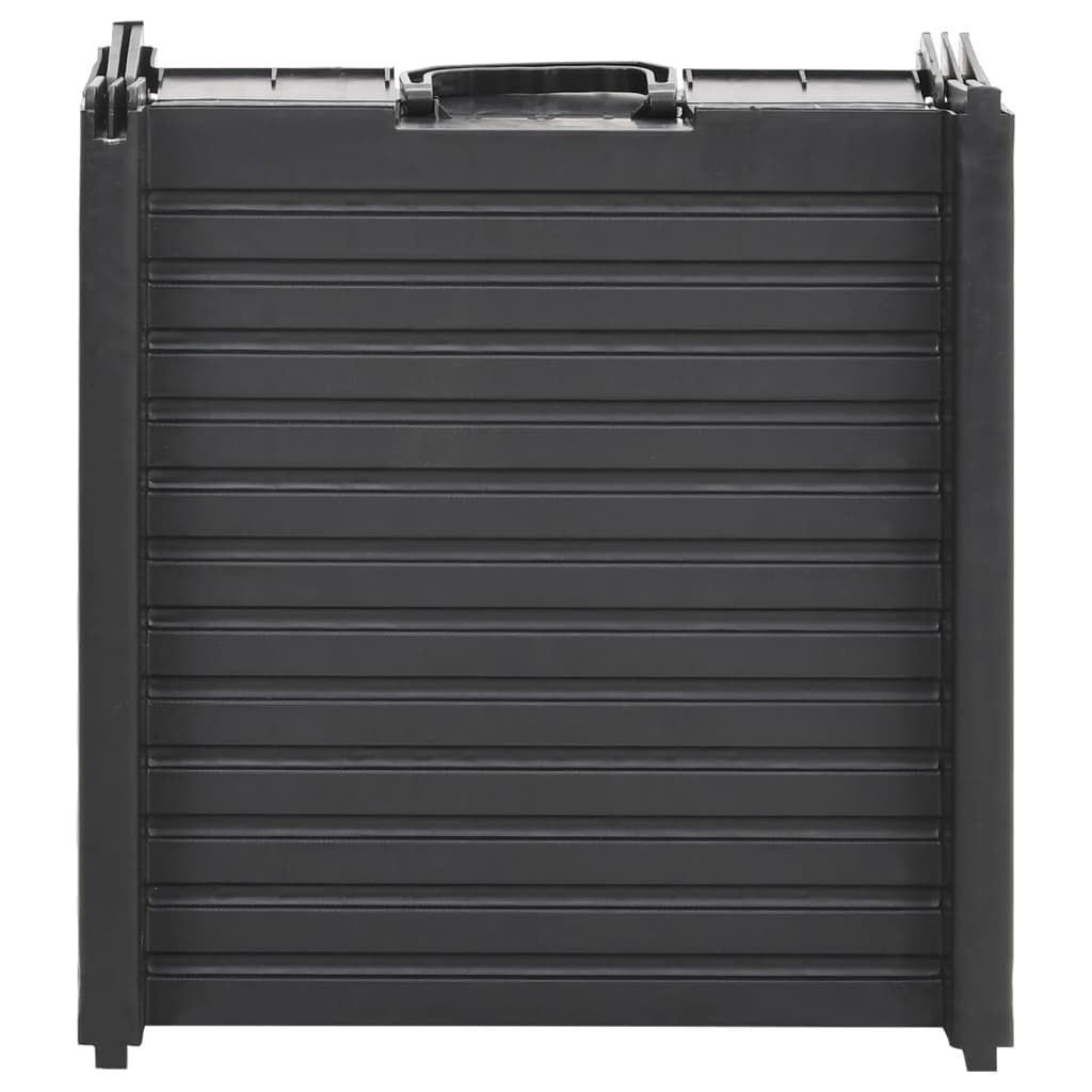 vidaXL Składana rampa dla psów, czarna, 153x40x12,5 cm, plastikowa