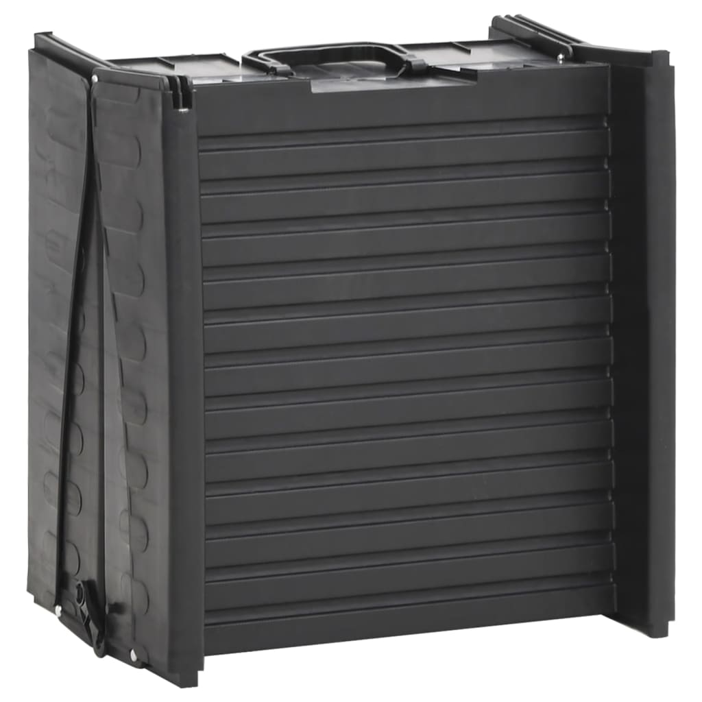 vidaXL Składana rampa dla psów, czarna, 153x40x12,5 cm, plastikowa