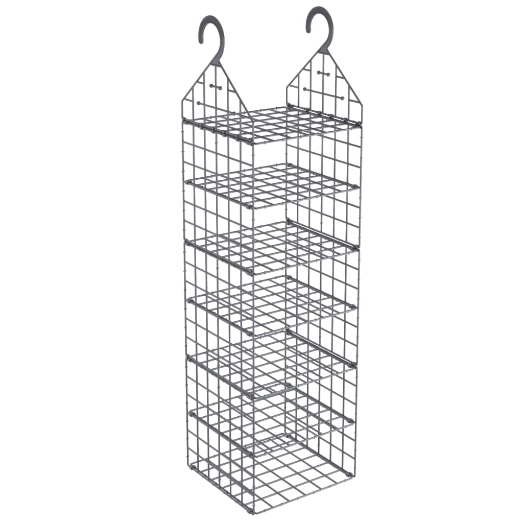 vidaXL Wiszące organizery do szafy z 7 półkami, 2 szt.