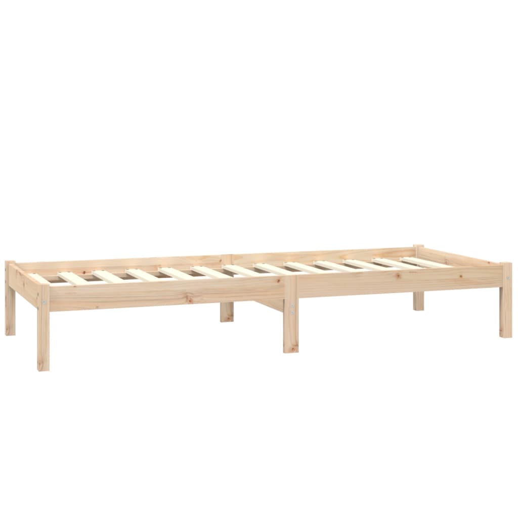 vidaXL Rama łóżka, lite drewno sosnowe, 75x190 cm, pojedyncza