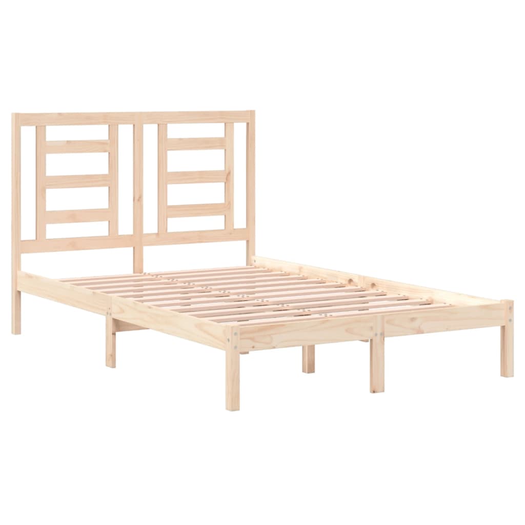 vidaXL Rama łóżka, lite drewno, 120x190 cm, podwójna