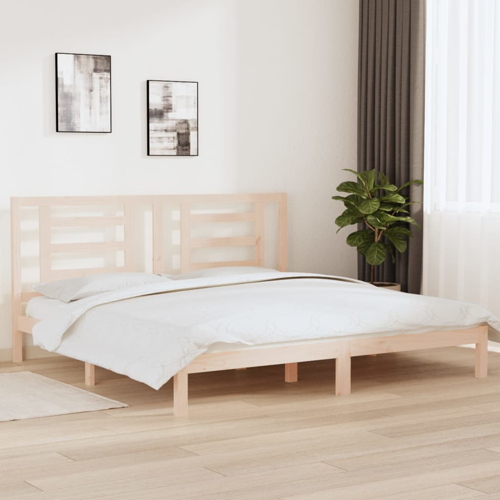 vidaXL Rama łóżka bez materaca, 200x200 cm, lite drewno sosnowe