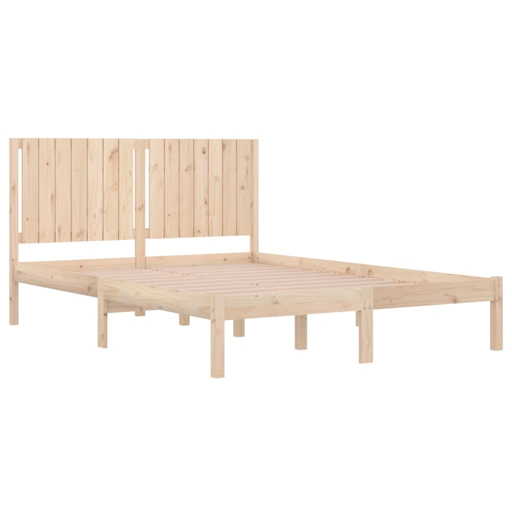 vidaXL Rama łóżka bez materaca, 160x200 cm, lite drewno sosnowe