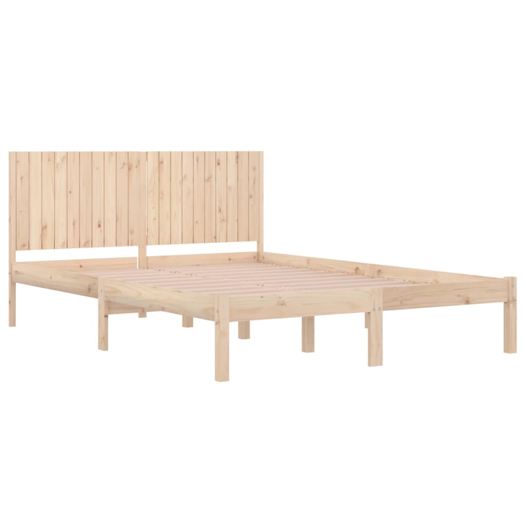 vidaXL Rama łóżka bez materaca, 200x200 cm, lite drewno sosnowe