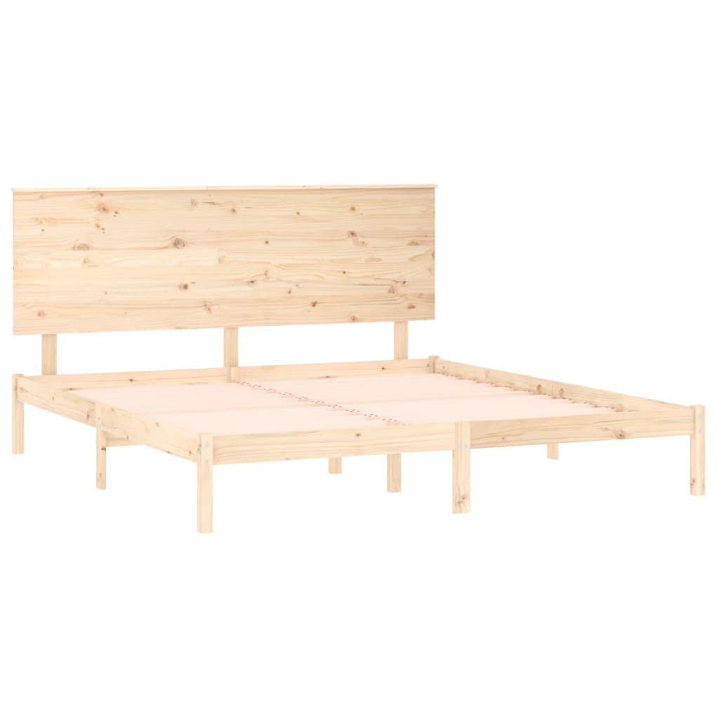 vidaXL Rama łóżka bez materaca, 200x200 cm, lite drewno sosnowe
