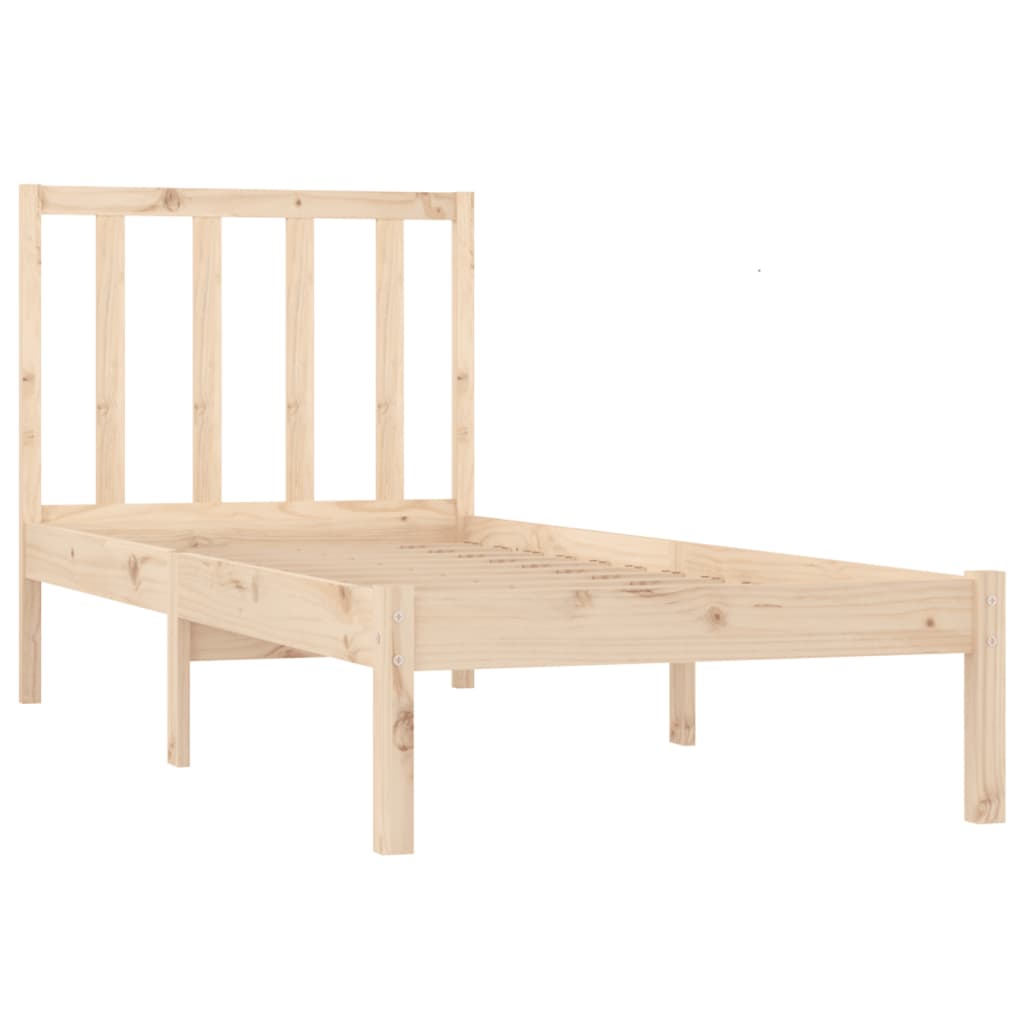vidaXL Rama łóżka bez materaca, 75x190 cm, lite drewno sosnowe
