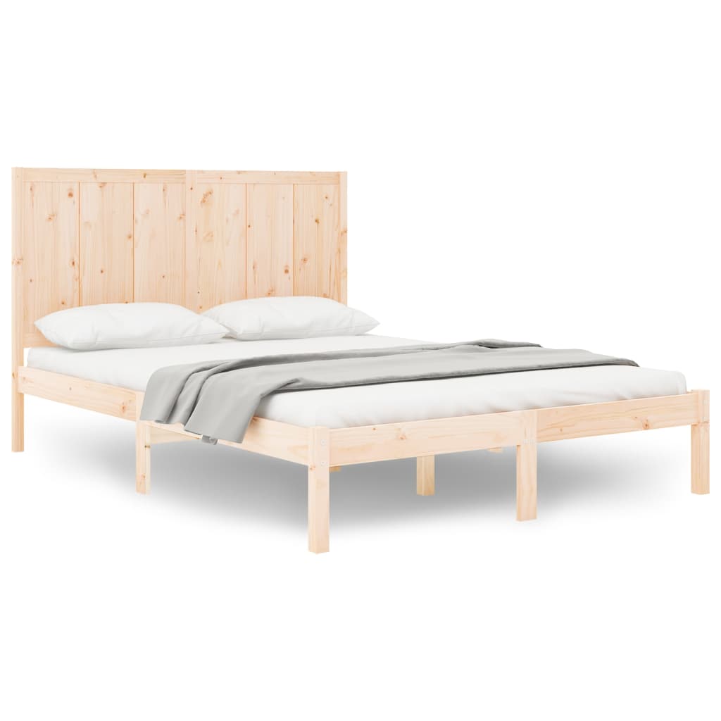 vidaXL Rama łóżka bez materaca, 120x190 cm, lite drewno sosnowe