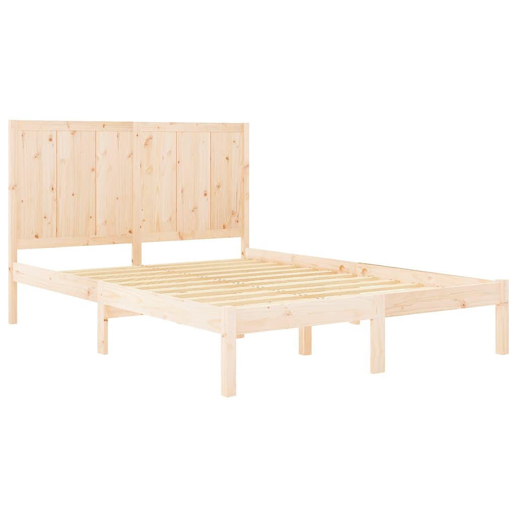 vidaXL Rama łóżka bez materaca, 120x200 cm, lite drewno sosnowe