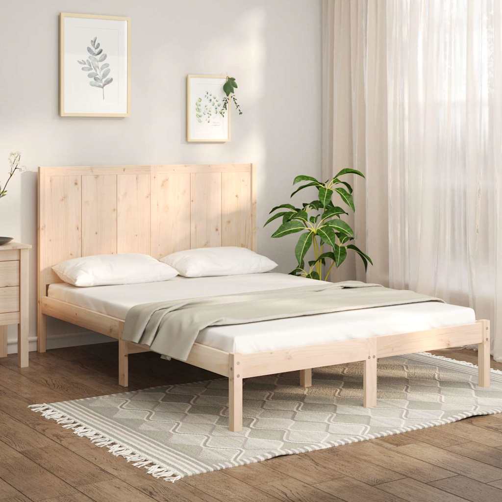 vidaXL Rama łóżka bez materaca, 120x200 cm, lite drewno sosnowe