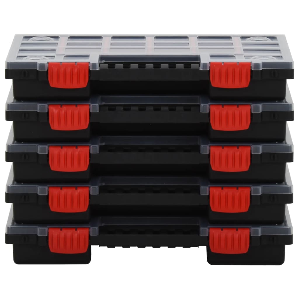 vidaXL Pudełka asortymentowe, 10 szt., 34,5x25x5 cm polipropylen
