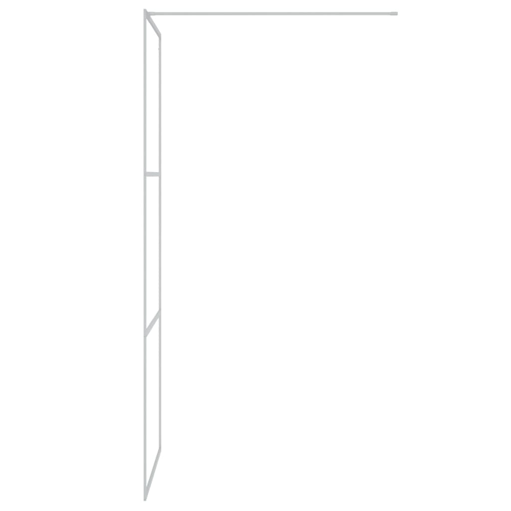 vidaXL Ścianka prysznicowa srebrna, 80x195 cm, przezroczyste szkło ESG
