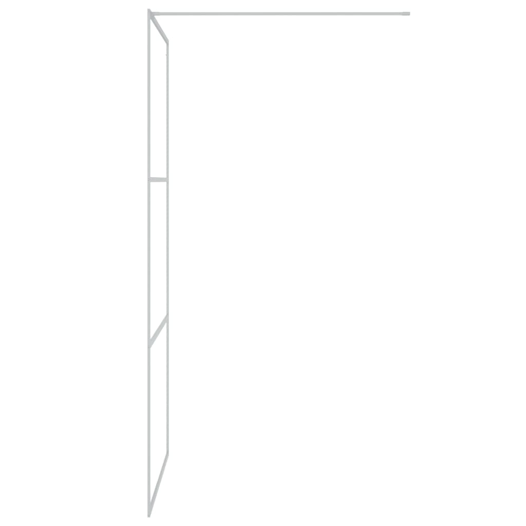 vidaXL Ścianka prysznicowa srebrna, 100x195 cm przezroczyste szkło ESG