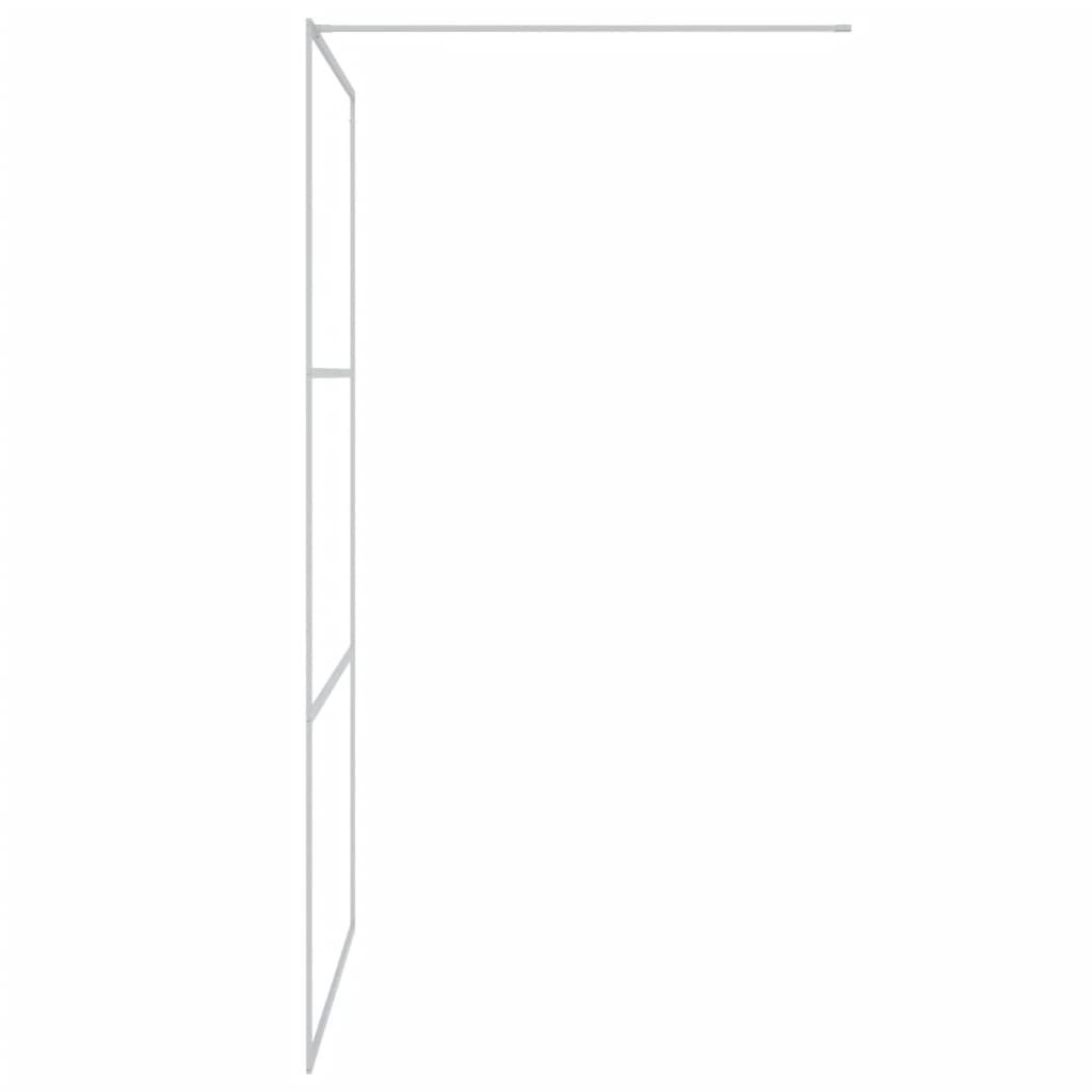 vidaXL Ścianka prysznicowa srebrna, 115x195 cm przezroczyste szkło ESG