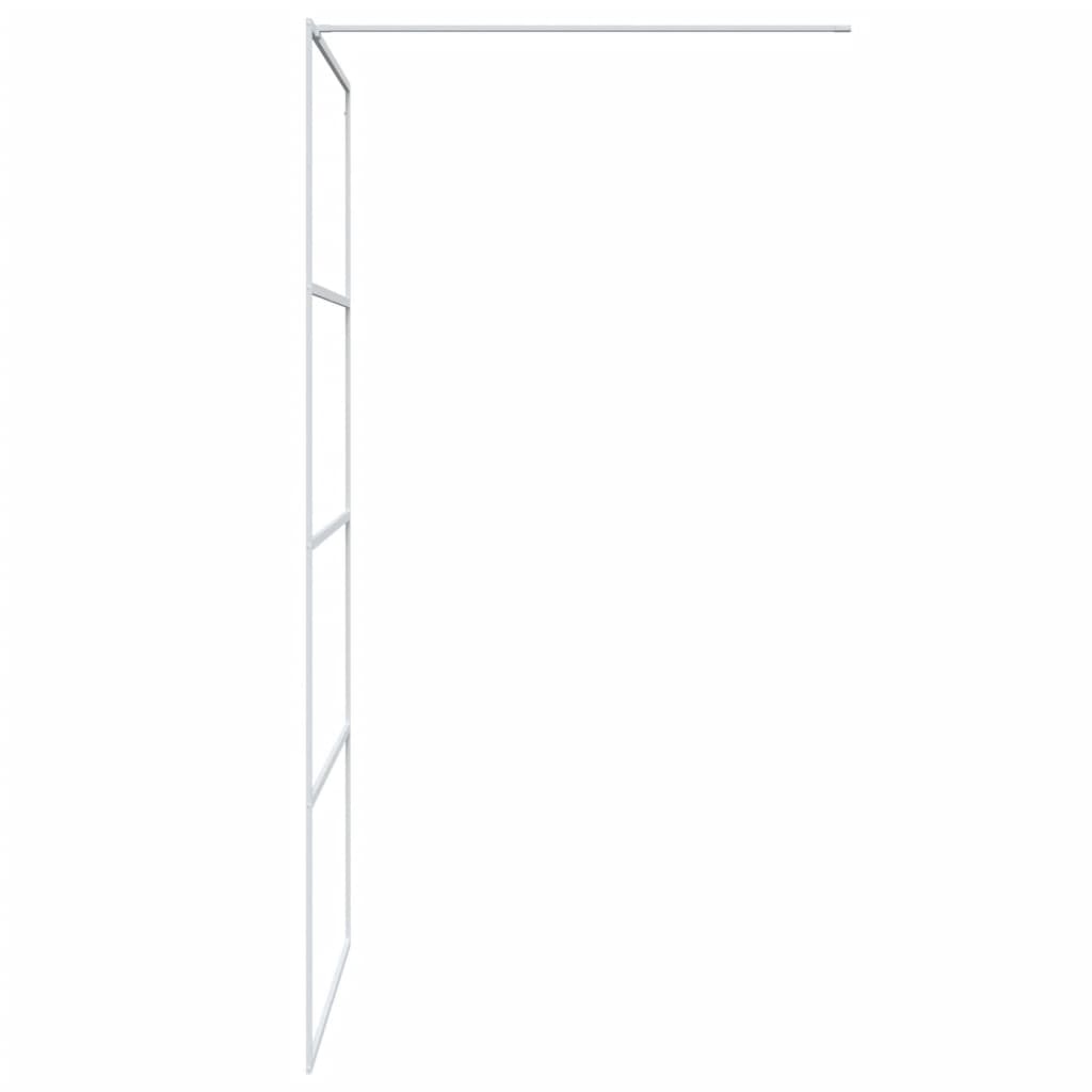 vidaXL Ścianka prysznicowa, biała, 100x195 cm przezroczyste szkło ESG