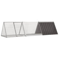 vidaXL Klatka dla królika antracytowa 302,5x80,5x71 cm ocynkowana stal