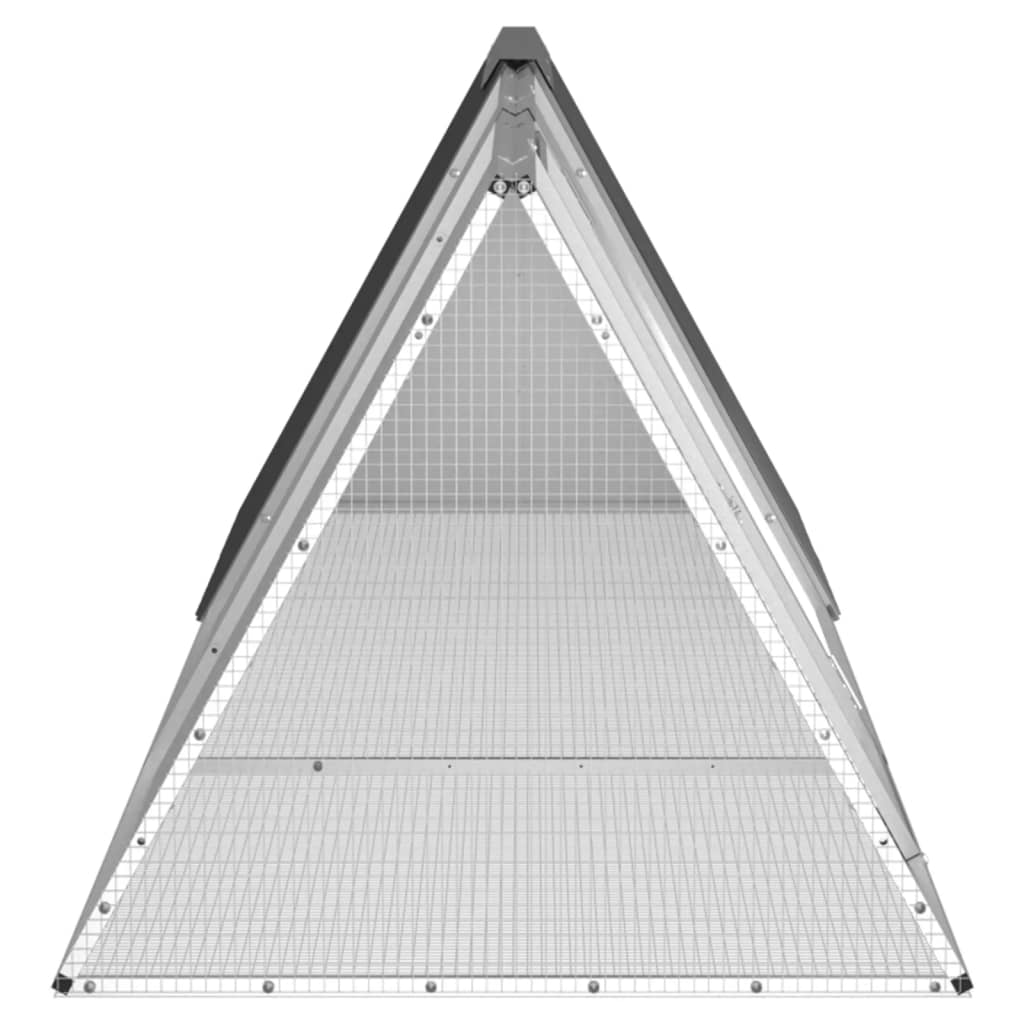 vidaXL Klatka dla królika antracytowa 302,5x80,5x71 cm ocynkowana stal