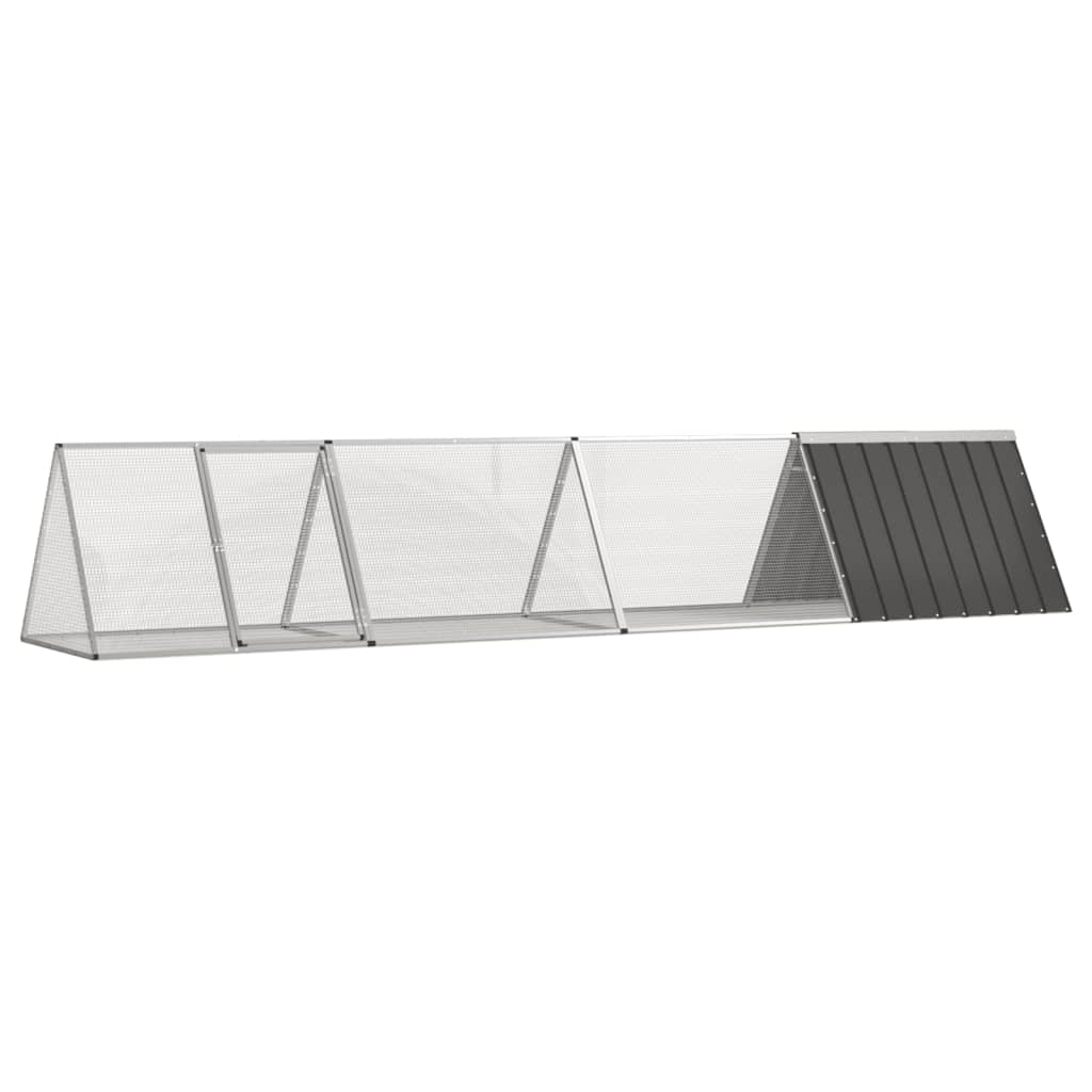 vidaXL Klatka dla królików, antracytowa, 403,5x80,5x71 cm, stal