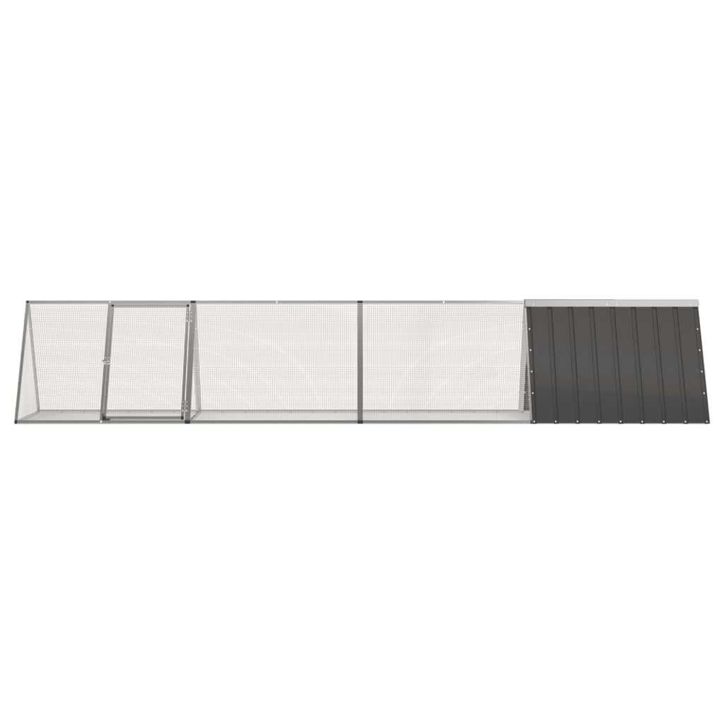 vidaXL Klatka dla królików, antracytowa, 403,5x80,5x71 cm, stal