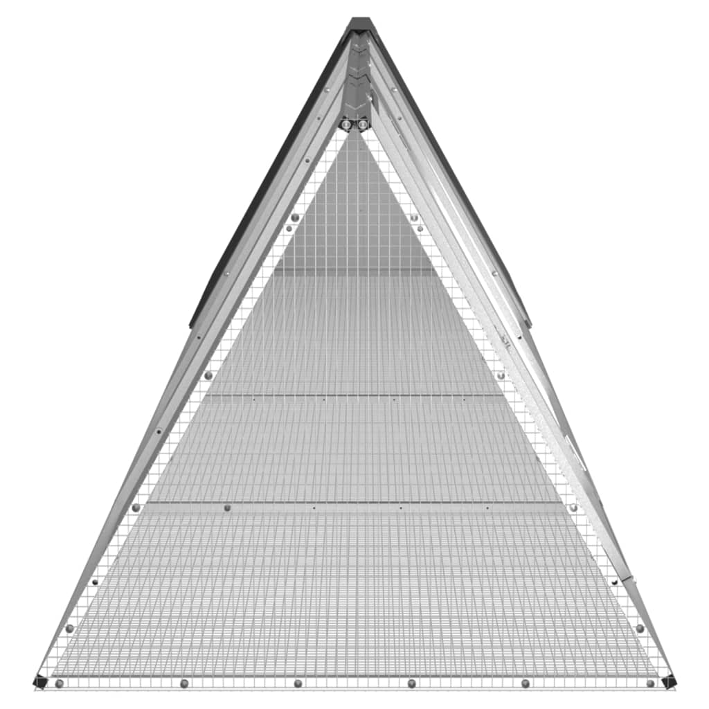 vidaXL Klatka dla królików, antracytowa, 403,5x80,5x71 cm, stal