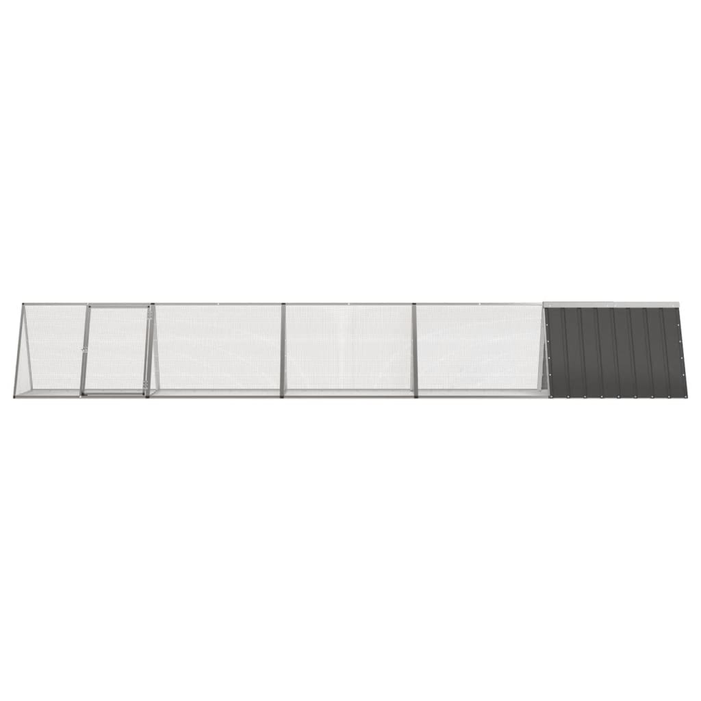 vidaXL Klatka dla królików, antracytowa, 504,5x80,5x71 cm, stal