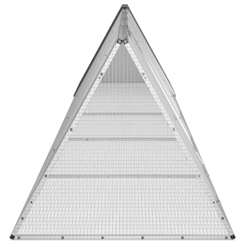 vidaXL Klatka dla królików, antracytowa, 504,5x80,5x71 cm, stal